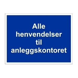 byggeplasskilt anleggskontor