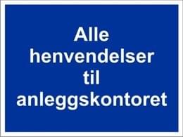 byggeplasskilt anleggskontor